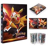 Sammelalbum Album Kompatibel Mit Pokemon Karten, Halter Heft für GX VMAX Karten, Trainer Alben Sammelkartenalben, Karten Ordner Buch, 30 Seiten 240 Karten Kap