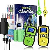 Wishouse Walkie Talkie Kinder, Funkgeräte für Erwachsene mit Wiederaufladbaren Akkus, Outdoor Spiele Camping Polizei Armee Spielzeuge Geburtstagsgeschenk für Mädchen Junge Ab 4 5 6 7 8 9 10 J