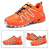 EDOSTORY Fahrradschuh, Sport Und Freizeit Tragen Leichte Fahrradschuh Straße Fahrradschuh, Den Schuh DREI Autos 39-47,Orange,47EU