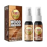 sprwater Holzkratzer reparieren - Instant Fix Holzkratzer-Entferner-Set | Scratch Color Repair Spray, Möbelpoliermittel für Kratzer, Böden, Tische, Schreib