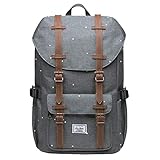 KAUKKO Rucksack Damen Herren Schön und Praktisch Daypack mit Laptopfach für 13' Notebook für Ausflüge, Uni, Schule, 16L, G