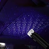 HOTEU Cool Auto Und Heimdeckenprojektor Atmosphäre Sternenhimmel Lampe Romantischer USB Nachtatmosphären Dekorationslicht lila LED Projektor (blue)