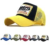 CheChury Unisex Baseball Cap Mode Sommer Kappe Mesh Hüte Hip Hop Baseballmütze Kappe für Herren und Damen Snapback Vintage Used Look Retro Mü