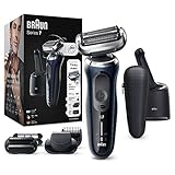 Braun Series 7 Rasierer Herren mit 360° Anpassung, Elektrorasierer & Barttrimmer, 3-Tage-Bart-Trimmer, Reinigungsstation, AutoSense, Wet & Dry, EasyClick Funktion, 70-B7850cc, b