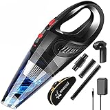 WINWEND Handstaubsauger, 6000Pa Akku Handstaubsauger, 120W Autostaubsauger, Nass/Trocken Handsauger Kabellos für Zuhause Auto Kü
