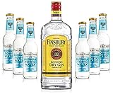 Gin Tonic Set - Finsbury London Dry Gin 0,7l 700ml (37,5% Vol) + 6x Fever Tree Mediterranean Tonic Water 200ml - Inkl. Pfand MEHRWEG
