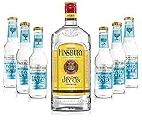 Gin Tonic Set - Finsbury London Dry Gin 0,7l 700ml (37,5% Vol) + 6x Fever Tree Mediterranean Tonic Water 200ml - Inkl. Pfand MEHRWEG