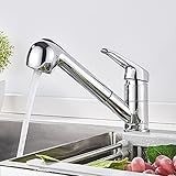 BONADE Ausziehbare Küchenarmatur mit Dual-Spülbrause Wasserhahn 360° Drehbare Spültischarmatur Hochdruck Armatur Küche Einhandmischer Mischbatterie für Spülbecken, C
