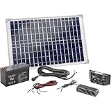 Solar Set 20W mit Akku Bausatz Solaranlage Inselanlage Camping, esotec 120005