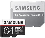 Samsung Speicherkarte MicroSDXC 64GB PRO Plus UHS-I Grade U3 Class 10, für Smartphones, Tablets und Action Cams, mit SD Adap