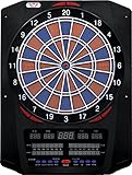 Bull's NL Dartautomat Universum Pro Elektronik Dartboard Softtip Board Elektronische Dartscheibe Soundeffekt mit 6 Dartpfeilen 40 Verschiedene Spiele (Blau/Rot)