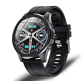 KMF Männer Smart Watch MX10 Runder Bildschirm Bluetooth Call 512M Lokale Musik Lagerung Blutdruck, Schlafüberwachung wasserdichte Sportuhr,