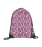 Rucksack mit Wasserfarben-Blumen, exotischer Orchideen-Zweig, tropische Essenzblüte, Blumenstrauß, Rosa, Violett, Gelb, Fitness-Rucksack, Sport-Rucksack, S