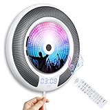 Gueray Tragbarer CD Player Wandmontage mit Bluetooth und HiFi Lautsprecher LED-Display die Heim-Audio-Boombox mit Fernbedienung Unterstützt FM-Radio MP3 USB mit 3,5 mm Kopfhöreranschluss fü