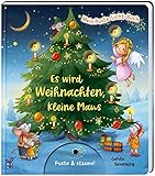 Mein Puste-Licht-Buch: Es wird Weihnachten, kleine Maus: Weihnachtsbilderbuch zum Mitmachen für Kinder ab 18 Monaten mit Puste-Licht und LED-Lämp