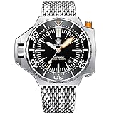 Steeldive 1969 Automatische Herren Taucheruhr 1200m mit Mesh Edelstahlarmband SD1969, Keramik Lünette, Saphirg