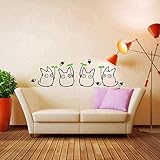 Wandaufkleber Cartoon Totoro entfernbare Vinyl Wandtattoo DIY selbstklebende wasserdichte Aufkleber Innenausstattung 69 * 19C