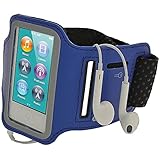 igadgitz U2045 Reflektierende Anti-Rutsch Neopren Sports Armband Oberarmtasche Kompatibel mit Apple iPod Nano 7. Gen - B