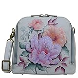 Anuschka Damen-Reiseorganizer aus echtem Leder, mit Reißverschluss, handbemalt, Bel Fiori, Einheitsgröß