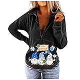 Weihnachten Kleider Sunflower augennstein Zweiteiler, Rock und Oberteil Pullover Damen Tumblr Damen Bluse Langarm Damen blusen Sommer Pullover Damen lässig lang longpulli D