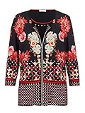 MONA Damen Twin-Set aus Viskose mit platziertem Druck
