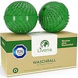 2 x Original Livona® Waschball [TÜV-GEPRÜFT] - Öko Waschkugel - Waschen ohne Waschmittel - nachhaltig & umweltfreundlich - Vorteilspack - hohe Qualität für Allergiker, Kinder und Umweltbew