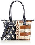 poodlebag® Funkyline-Flag-Tuesday Damen Schultertaschen US Flaggen Style mit Nieten p