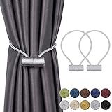 INHDBOX Magnetische Vorhang Raffhalter Vorhang Clips Seil Rückwärtige Vorhang Halter Schnallen Vorhang Binder Gardinenhalter für Haus Dekoration Cafe Büro 2 Stück, EU patent (007971841-0001)