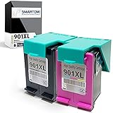 SMARTOMI 2er-Pack 901XL 901 Tintenpatronen remanufactured für HP 901XL 901 Tinte für die Nutzung mit Druckern aus der Serie HP Officejet 4500AIO Series J4540 J4550 J4580 J4680AIO S