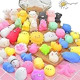 Pipihome Mini Squishy Kawaii Set,25 Stück Squishy Kawaii Tiere und Obst, Mochi Squeeze Toys, Kawaii Squishy Spielzeug, Anti Stress Spielzeug Squishy Set, Soft Silikon Spielzeug