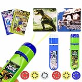 Taschenlampe Kinder, Kinder Projektor Taschenlampe Kleine Diashow Meerestiere + Waldtiere, für Kind Gute Nacht Geschichte Beamer Spielzeuge (48 Bilder, 2sets, Weltraum + Tiere)