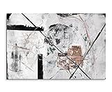 Paul Sinus Art 120x80cm Leinwandbild Leinwanddruck Kunstdruck Wandbild weiß grau schwarz braun S