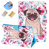 Coopts Schutzhülle für iPad Mini 5 2019 / iPad Mini 4 3 2 1, PU-Leder, Multi-Winkel, Standfunktion, mit automatischer Schlaf-/Wachfunktion, Folio-Hülle für iPad Mini 7.9 Zoll, floraler Mop