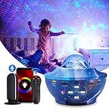 Sternenlicht Projektor,LED Sternenhimmel Projektor Lampe,OMWay WLAN Galaxy Projector Nachtlicht mit Timer/Sprachsteuerung von Alexa & Google,Geschenke für Party Schlafzimmer Spielzimmer Sp