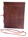 QualityArt Indiana Jones Tagebuch / Skizzenbuch aus Leder, handgefertigt, 20,3 x 15,2 cm, Weihnachtsgeschenk