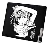 WANHONGYUE Toaru Kagaku no Railgun Anime Bifold Brieftasche Kunstleder Schlanke Geldbörse Portemonnaie Kreditkartenhülle /8