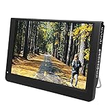 Dpofirs 12 Zoll Tragbarer HD TV T2, Mini Tragbarer Fernseher 1080P 16:9 LED Handheld Digital Analog TV für Küche, Schlafzimmer, Wohnwag