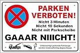 PREMIUM PS01 Parkverbotsschild lustig Schild Parken verboten inkl. Schrauben & Löcher / 300 x 200 x 3