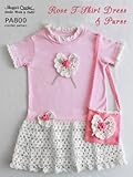 Crochet Pattern Rose T-shirt Dress Purse PA800 (English Edition)