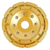 115mm Diamant-Schleiftopf,Betonschleifer,Beton Universal 115x22.2mm Schleifscheibe Doppelreihig,Beton Schleifscheib für Allen Baumaterialien,Beton,Naturstein,S