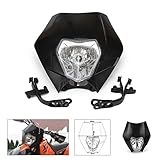 Universal Black Scheinwerfer Scheinwerfer Licht Verkleidung Street Fighter Maske Tagfahrlicht Blinker für ATV Scooter Dirt Pit Bike E
