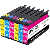 B-T Kompatible Tintenpatronen für HP 951 XL 951XL Multipack für HP Officejet Pro 8610 8600 8620 8100 8630 8640 8615 8625 8660 251dw 276dw Drucker (6 Stück)