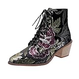 Women's Ankle Shoes Round Toe Flat Leather Ankle Boots Lacing Zip Waterproof Shoes Non-Slip Women's Boots Winter Boots Comfort Ankle Shoes Worker B