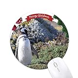 Stand Southern Penguin SpheniscidaePicture Round Rubber Maus Pad Weihnachtsbaum M