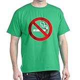 CafePress – Classic No Smoking – T-Shirt aus 100% Baumwolle, Grü