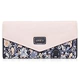 Damara Elegant Blume Muster Frisch Fashion Süß Elegant Damen Portemonnaie Geldbörse, Schw