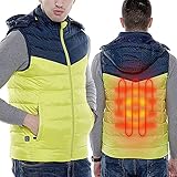 Massage-AED Stitching Beheizte Weste Herren USB Beheizte Weste, Leicht Mit Einstellbarer Temperaturregelung Heizung Thermojacke Für Damen/Herren Winter Outdoor Ak