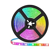 MINGRT WiFi LED Strip, Smart RGB LED Streifen, Mit 24 Tasten Fernbedienung, Timermodus, Sync Mit Musik LED Lichtband Für Zuhause Schrankdeko Schlafzimmer TV (Color : 10M/300LED)