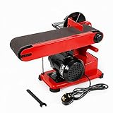Elektrischer Bandschleifer Disc Sander Tellerschleifer Bandschleifmaschine Band-Tellerschleifer 375W 1420/min, Schleifteller Ø 150