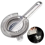 Barsieb Cocktail Edelstahl Cocktail Sieb Feines Cocktailsieb Cocktail Shaker Stainless Steel Cocktail Strainer Sieb Für Gläser Und Shaker Cocktail Shaker Sieb Bar Strainer Für Bar Club Party Silb